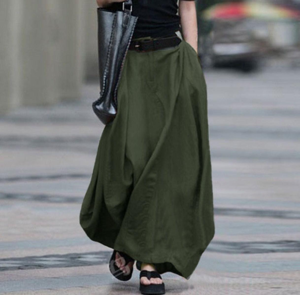 Brillar | Falda de algodón y lino