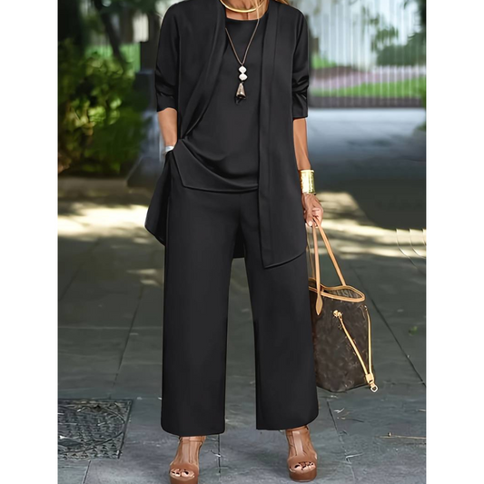 Out-Shine | Women's Long 3 Piece Cardigan Set Long Sleeves