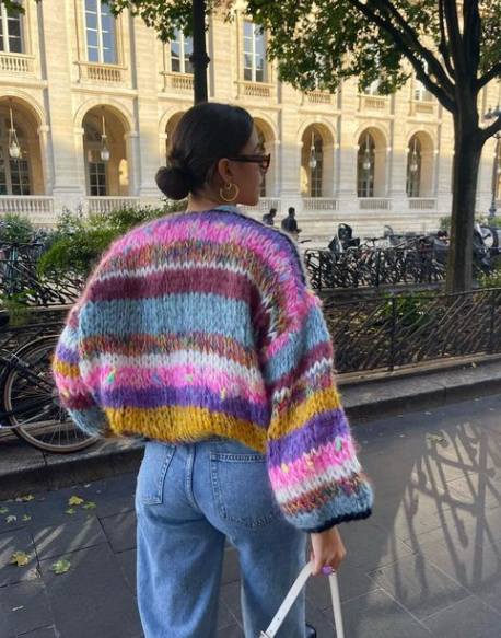 Out-Shine | Striped Open Front Knit Cardigan