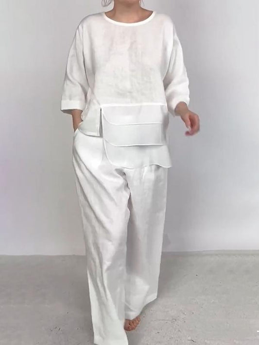 Out-Shine | Women's Plain Satin Three-Pieces Set