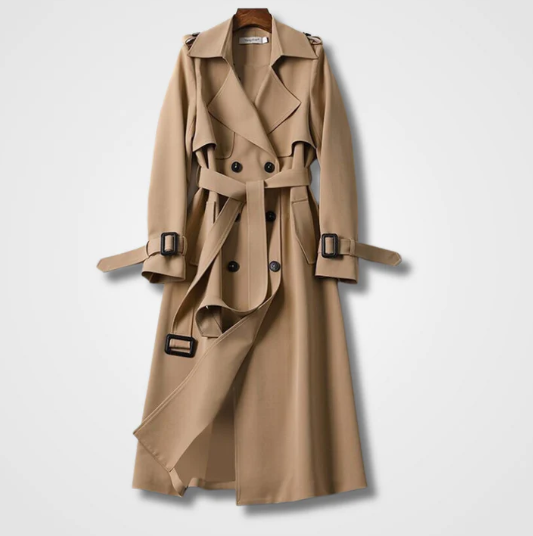 Beige trench coat