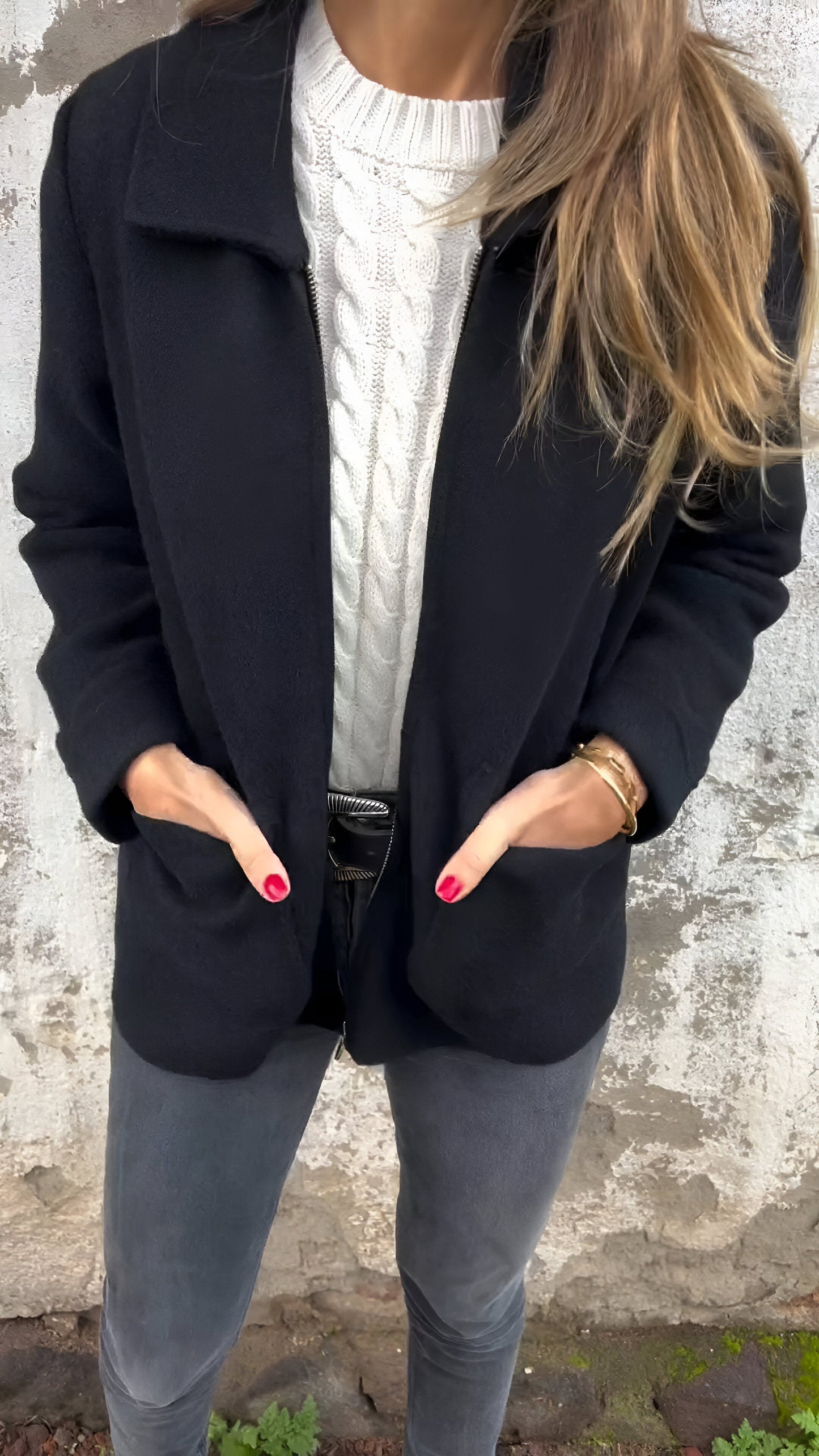 Out-Shine | Stylish Lapel Zipper Jacket