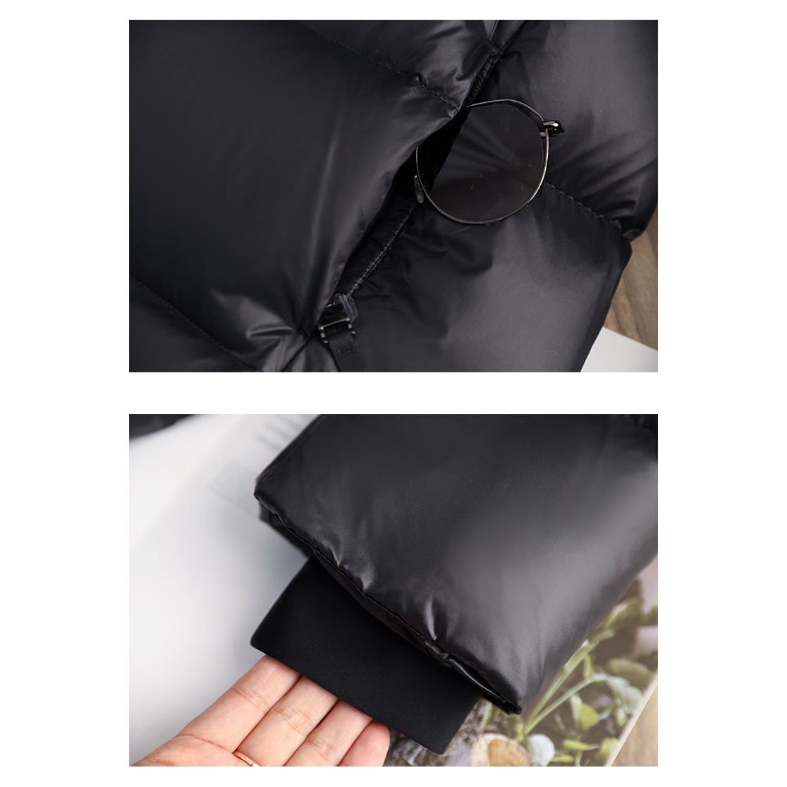 Brille con luz propia | Chaqueta de invierno de plumón cálida e impermeable para mujer