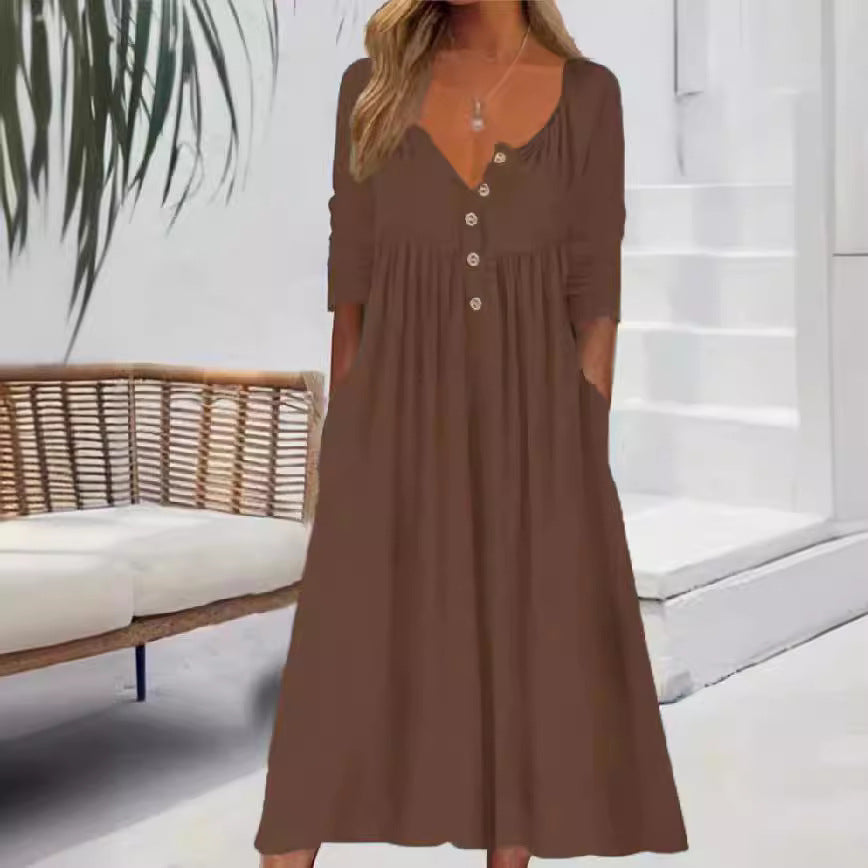 Out-Shine | Color Long Sleeve Dress