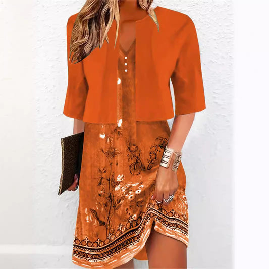 Out-Shine | Black Long Skirt Two Pieces Dress