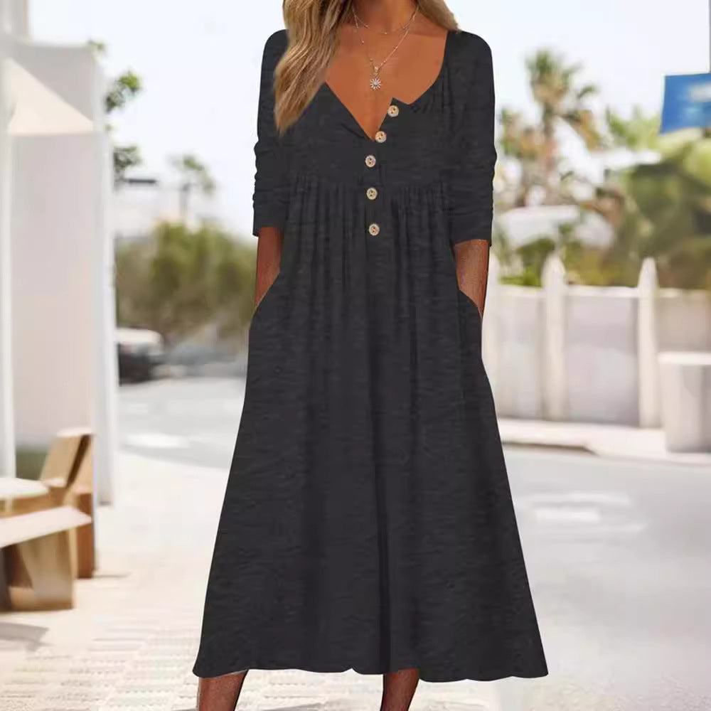 Out-Shine | Color Long Sleeve Dress