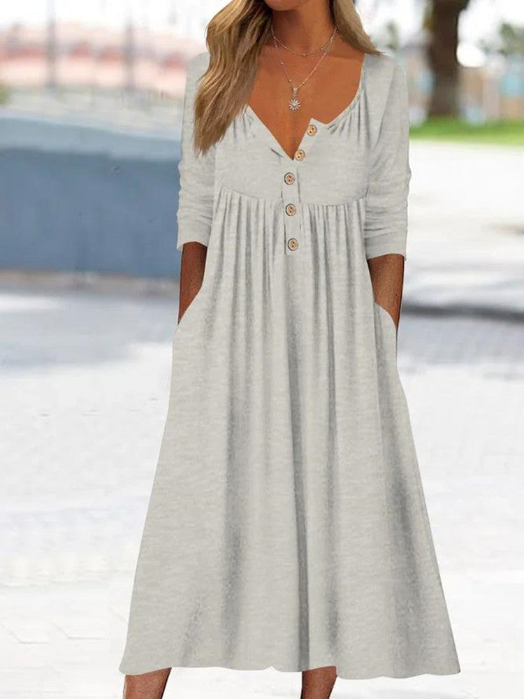 Out-Shine | Color Long Sleeve Dress