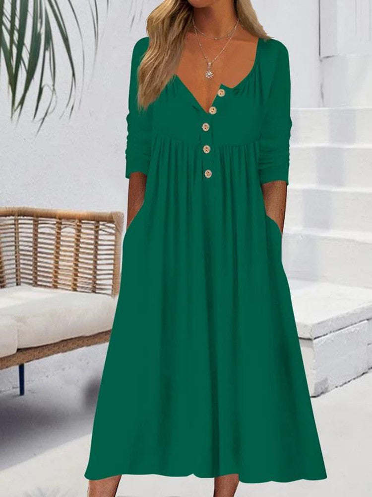 Out-Shine | Color Long Sleeve Dress