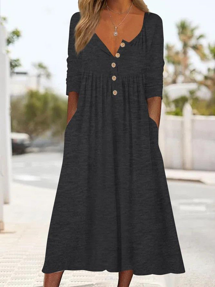 Out-Shine | Color Long Sleeve Dress