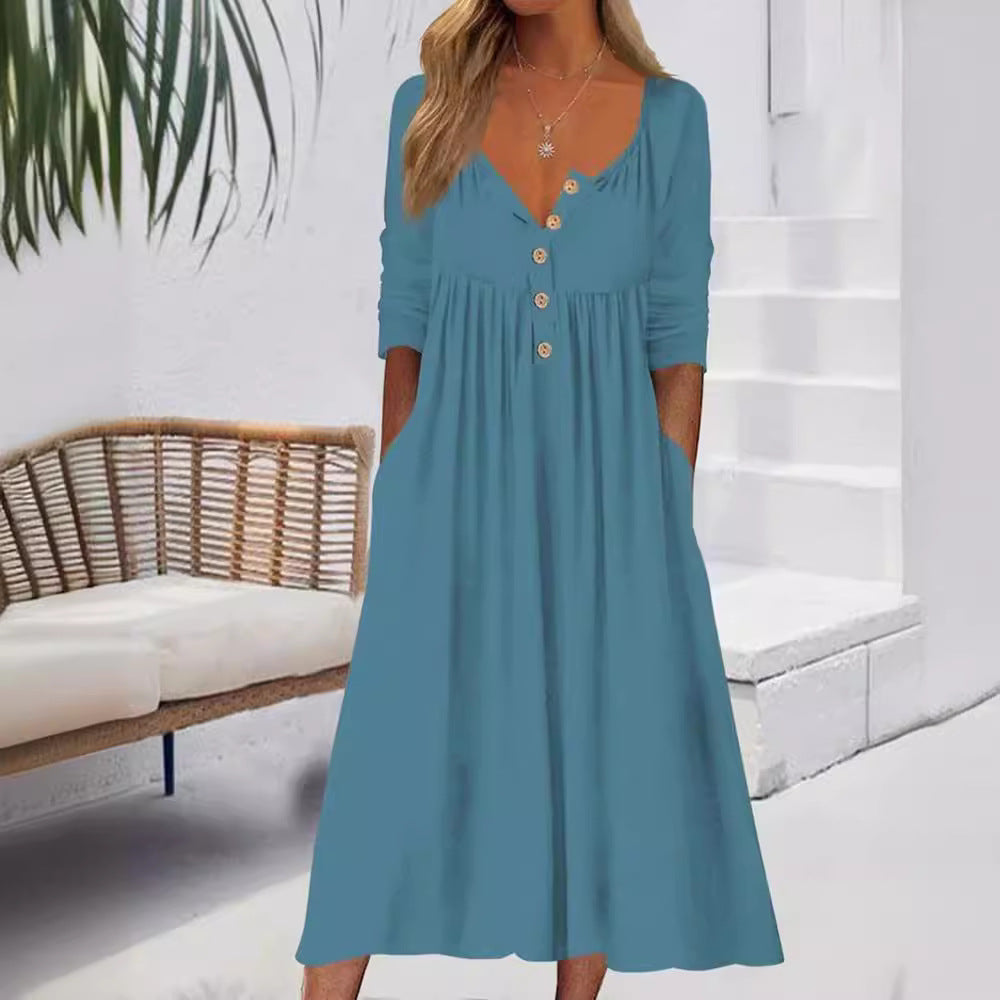 Out-Shine | Color Long Sleeve Dress