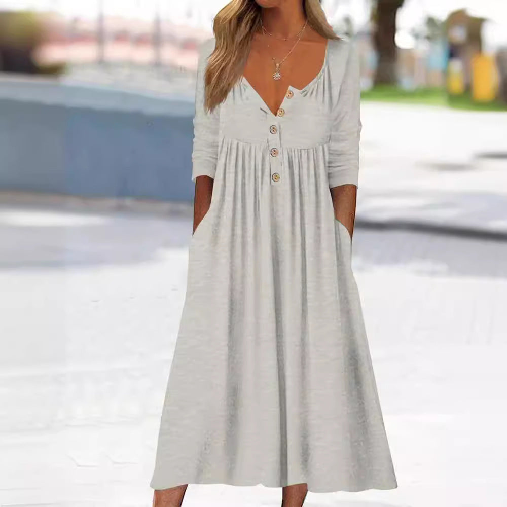 Out-Shine | Color Long Sleeve Dress