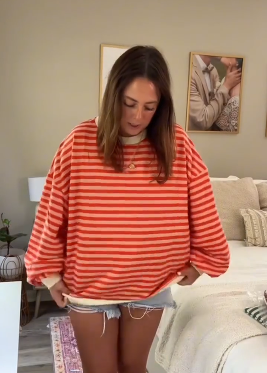 Out-Shine | Women's Striped Oversized Sweatercomfy