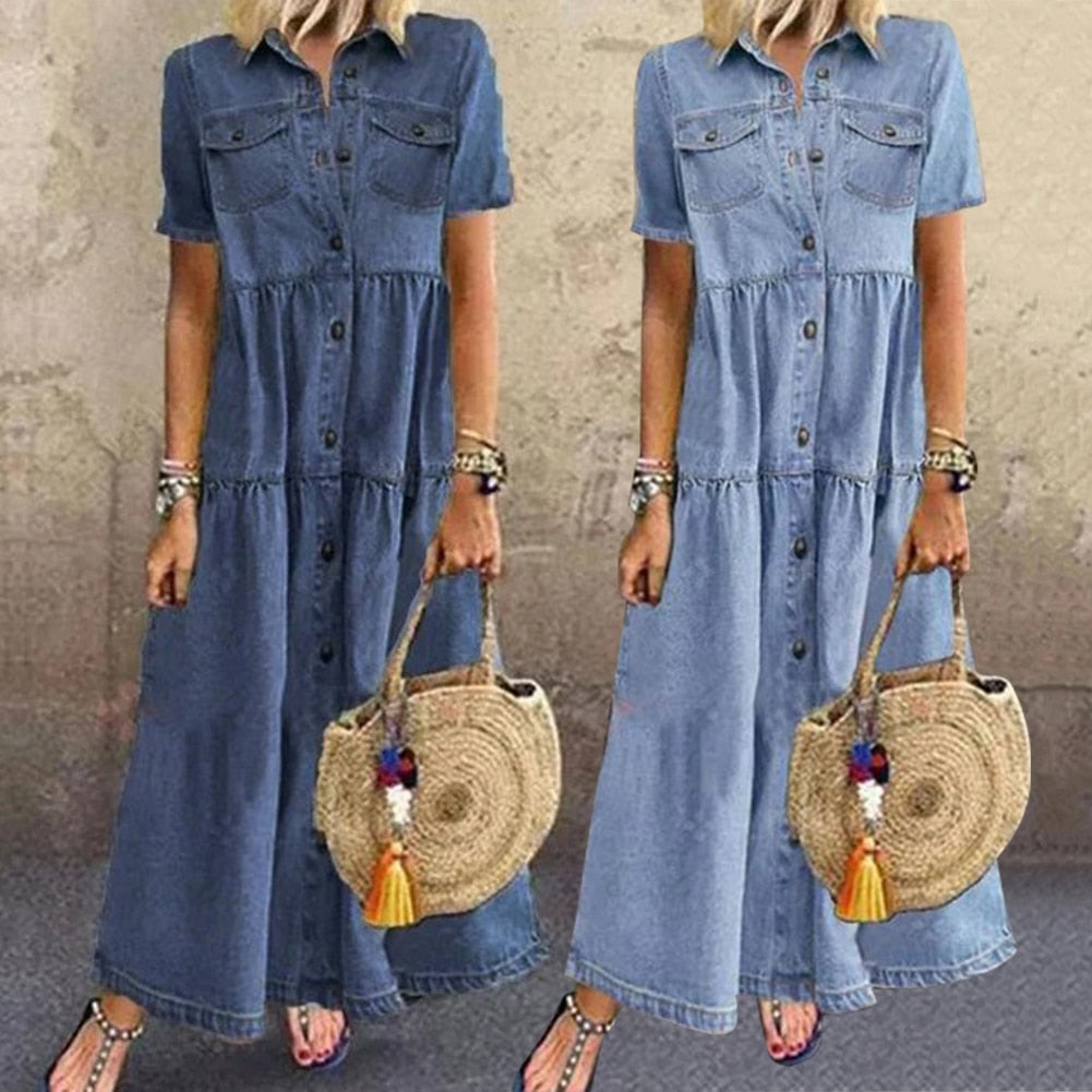 Out-Shine | Classic Denim Casual Dress