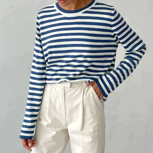 Out-Shine | Elegant Light Fabric Striped T-Shirt