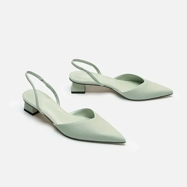 Out-Shine | Tender Slingback Pumps Sandal With Pointed Toe Area