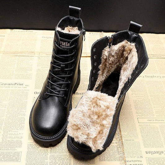 Deslumbra | Botas de invierno de lujo para mujer, de piel negra