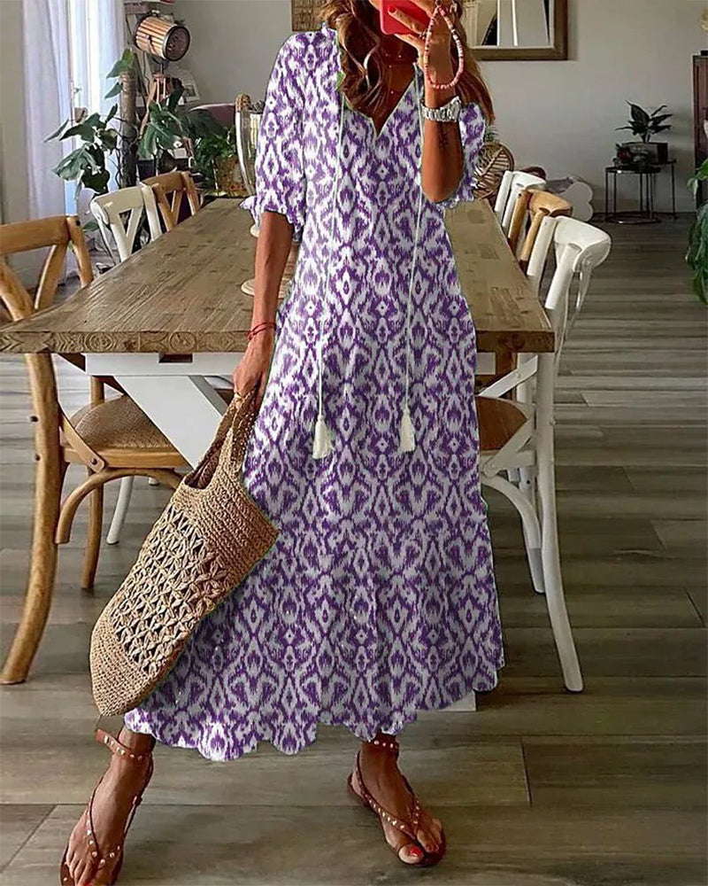 Out-Shine | Stylish Printed Long Dress For Women