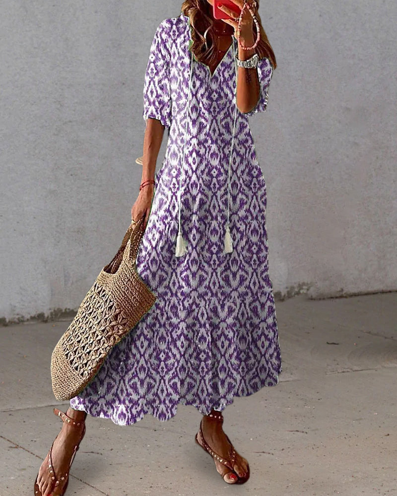 Out-Shine | Stylish Printed Long Dress For Women