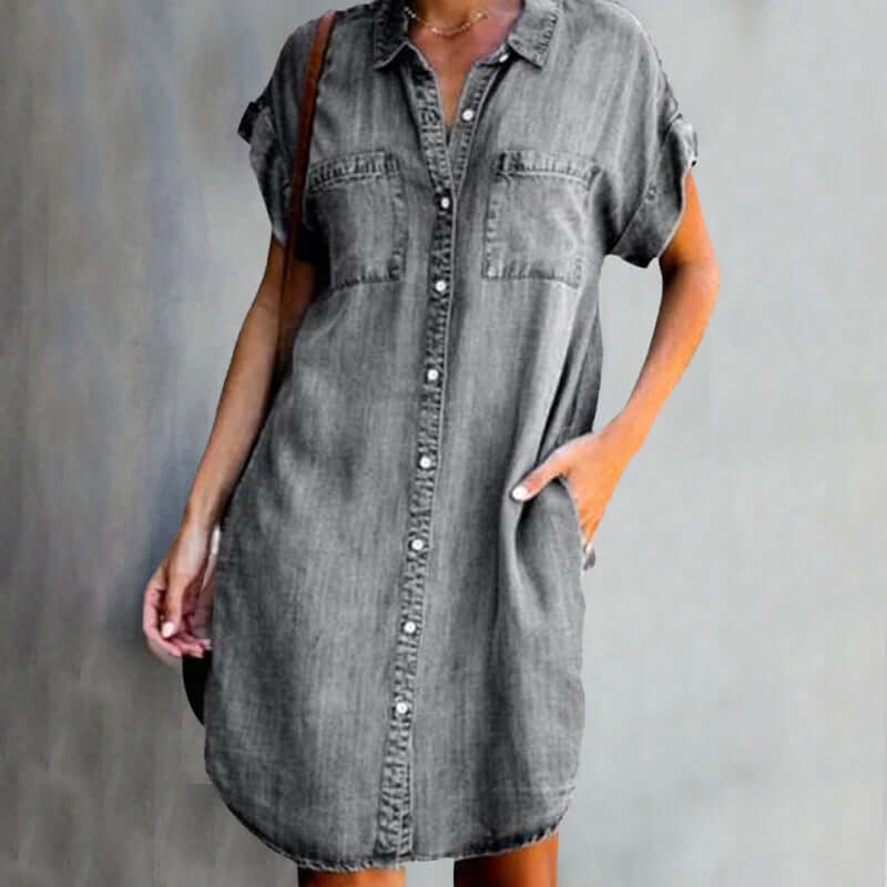 Out-Shine | Denim shirt dress
