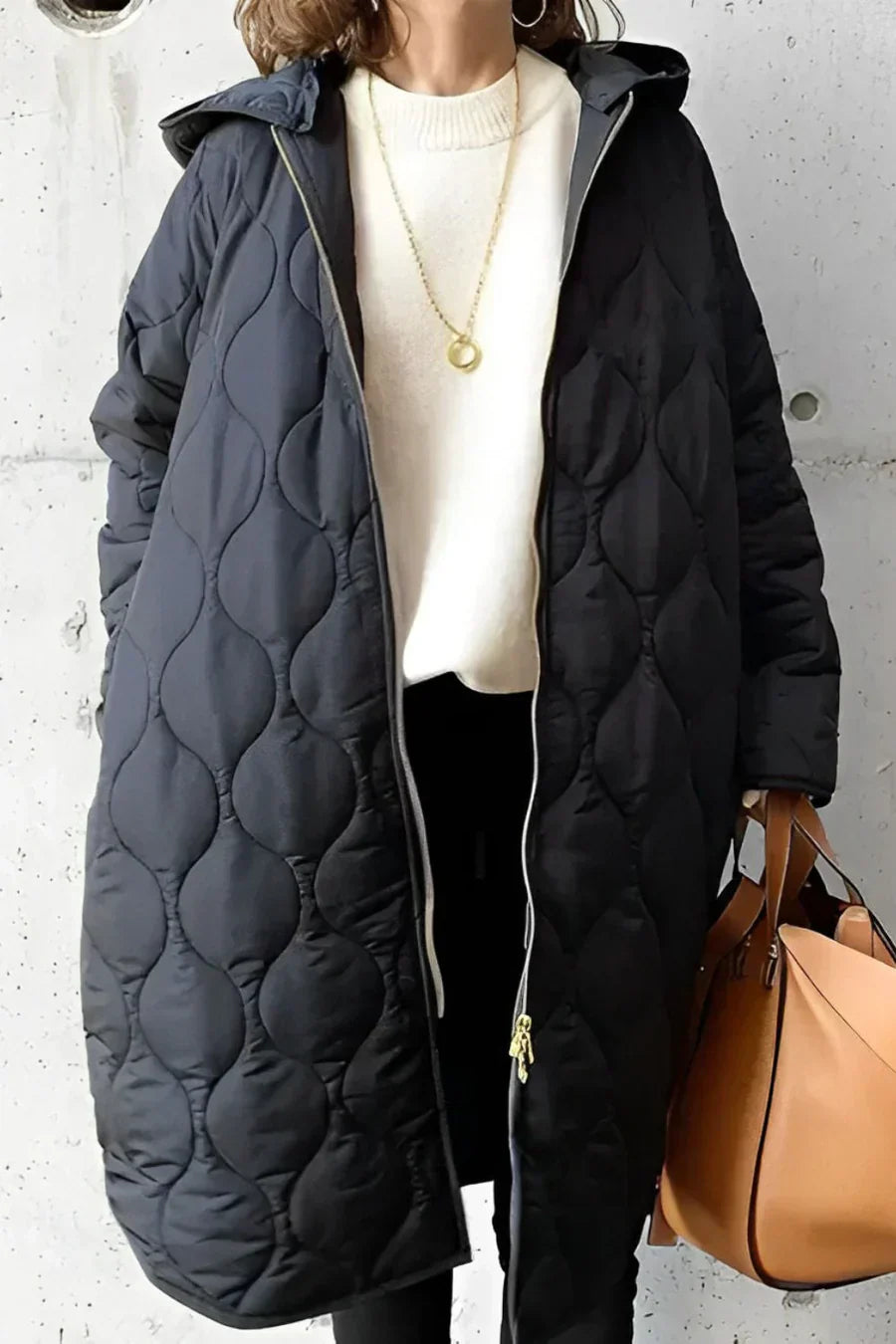 Out-Shine | Classic and Stylish Long Quilted Coat for Women