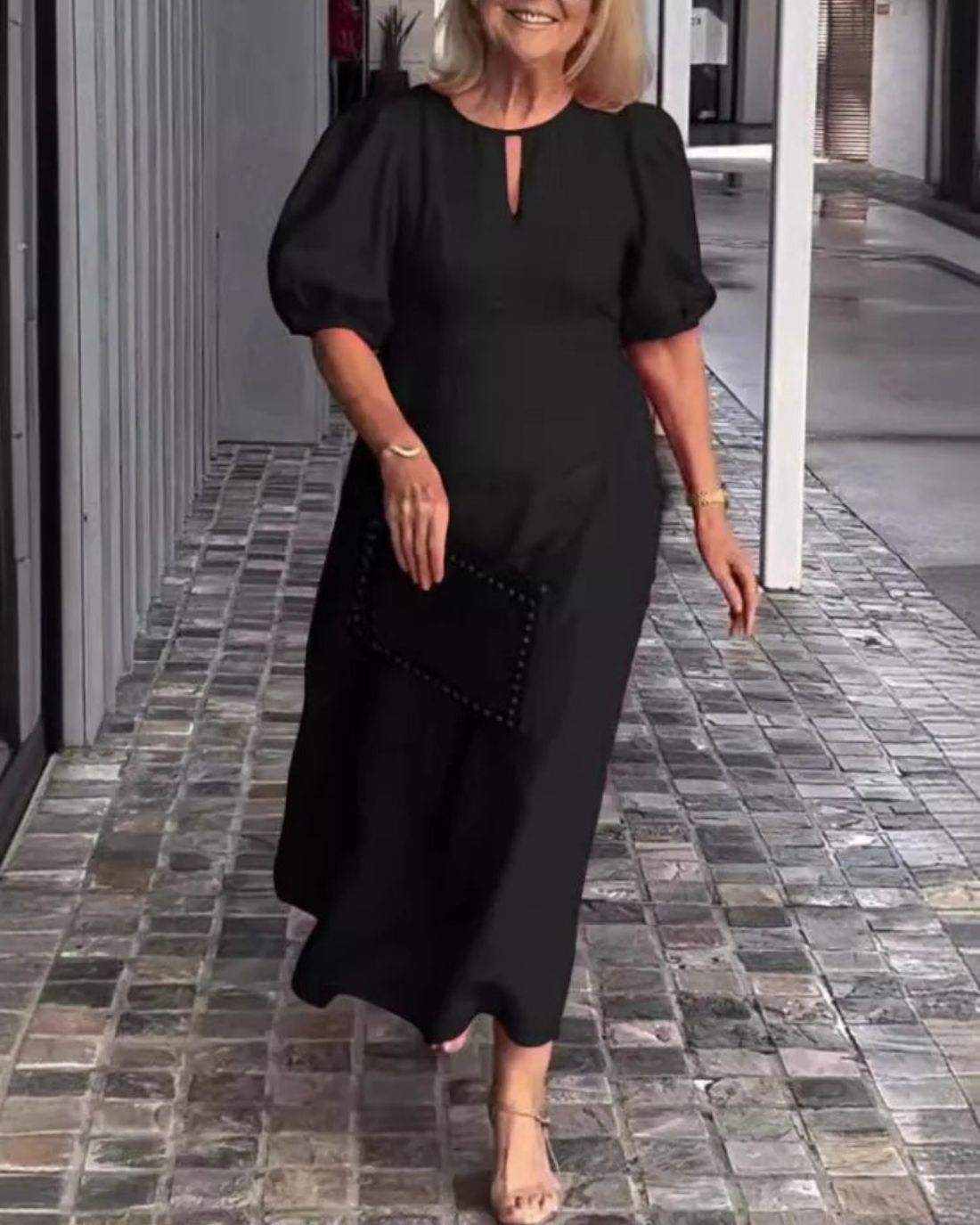 Out-Shine | Elegant Essence Cotton And Linen Dress