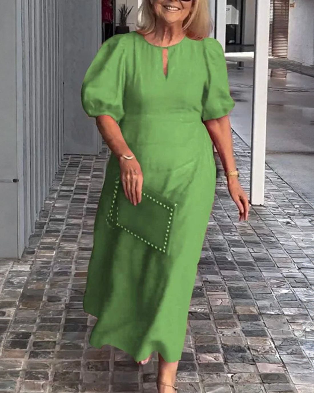 Out-Shine | Elegant Essence Cotton And Linen Dress