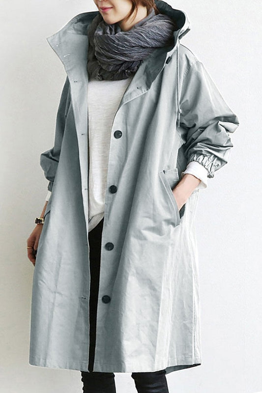 Out-Shine | Waterproof Trench Coat With Hood For Women