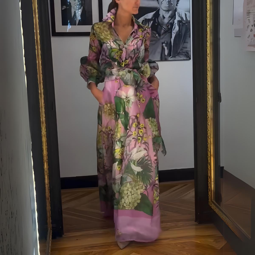 Deslumbra | Vestido largo de satén italiano de lujo