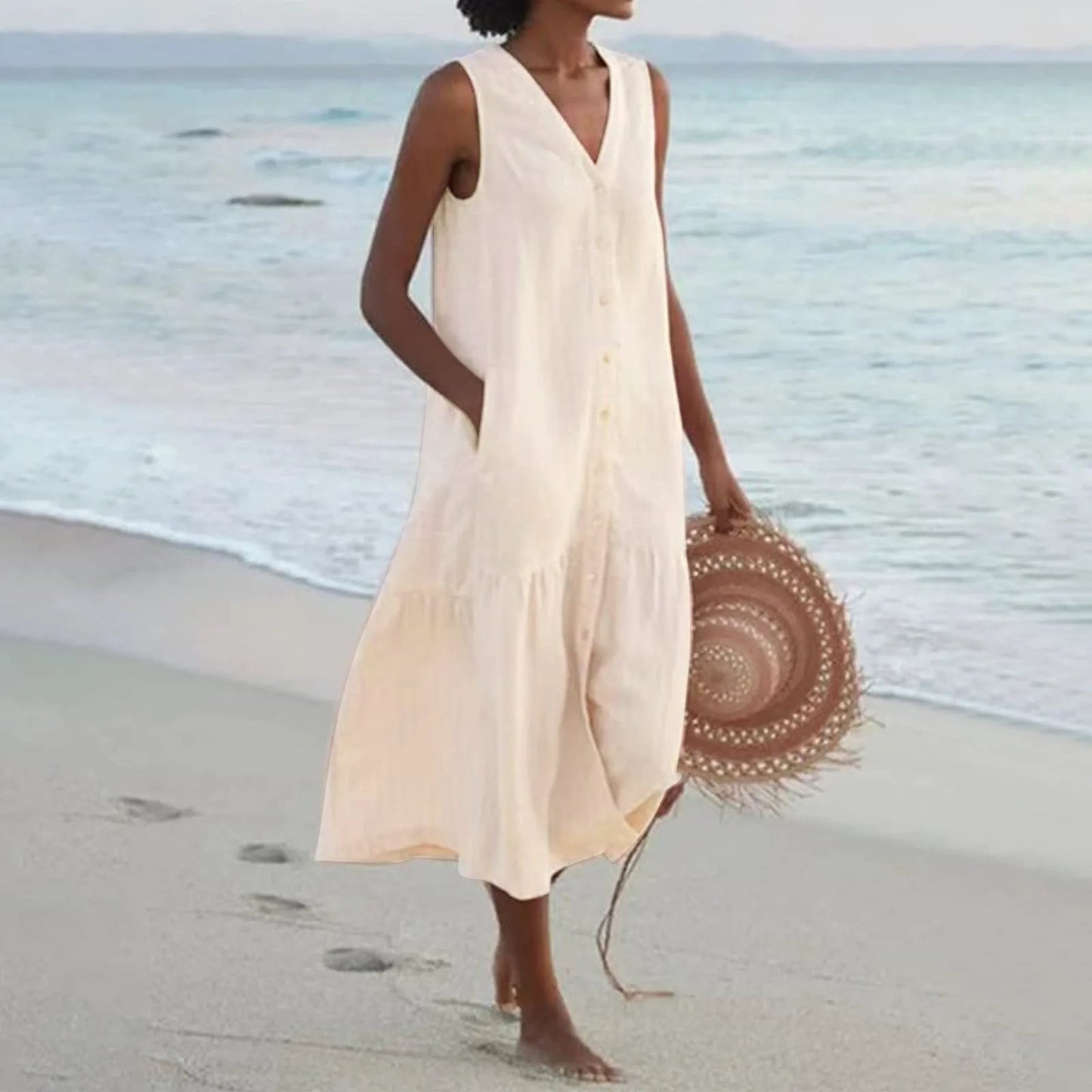 Out-Shine | Women's Comfortable Beach Dress Pastel