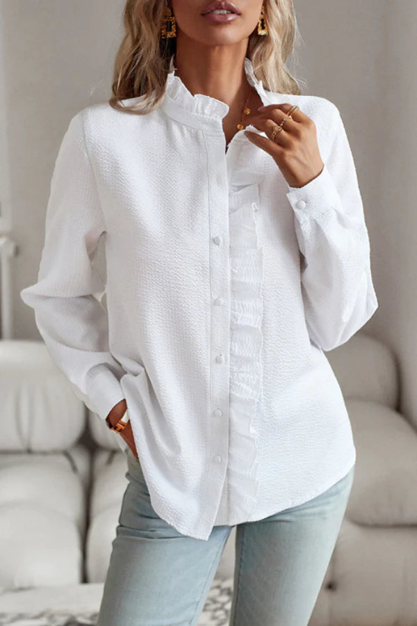 Brilla con luz propia | Blusa de manga larga con volantes It Last, disponible en 4 colores 