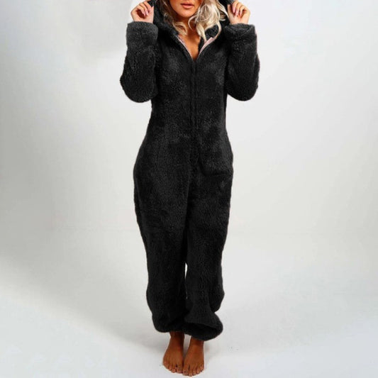 Out-Shine | Warm Hooded Overall Jumpsuit For Women