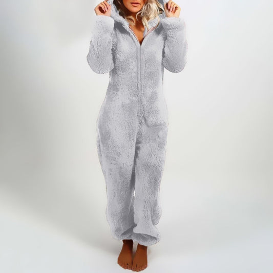 Out-Shine | Warm Hooded Overall Jumpsuit For Women