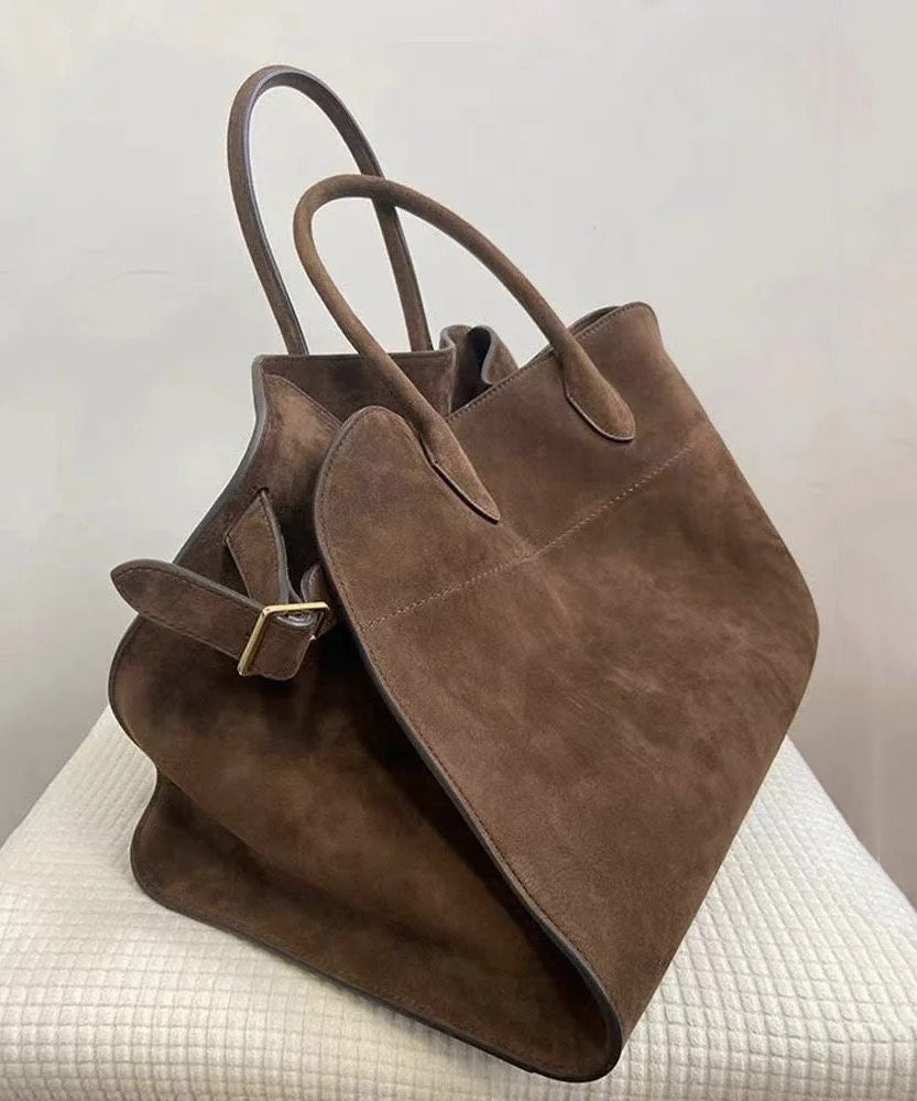 Out-Shine | Suede Brown Handbag
