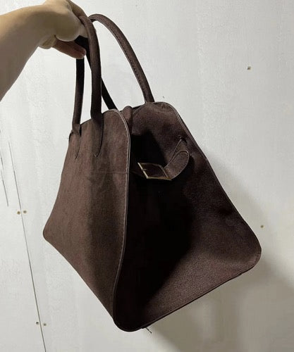 Out-Shine | Suede Brown Handbag