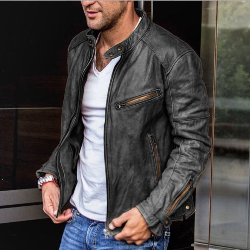 Out-Shine | Weatherproof, versatile leather jacket for men