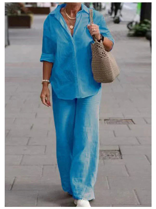 Out-Shine | Cotton Linen Shirt & Trouser Set