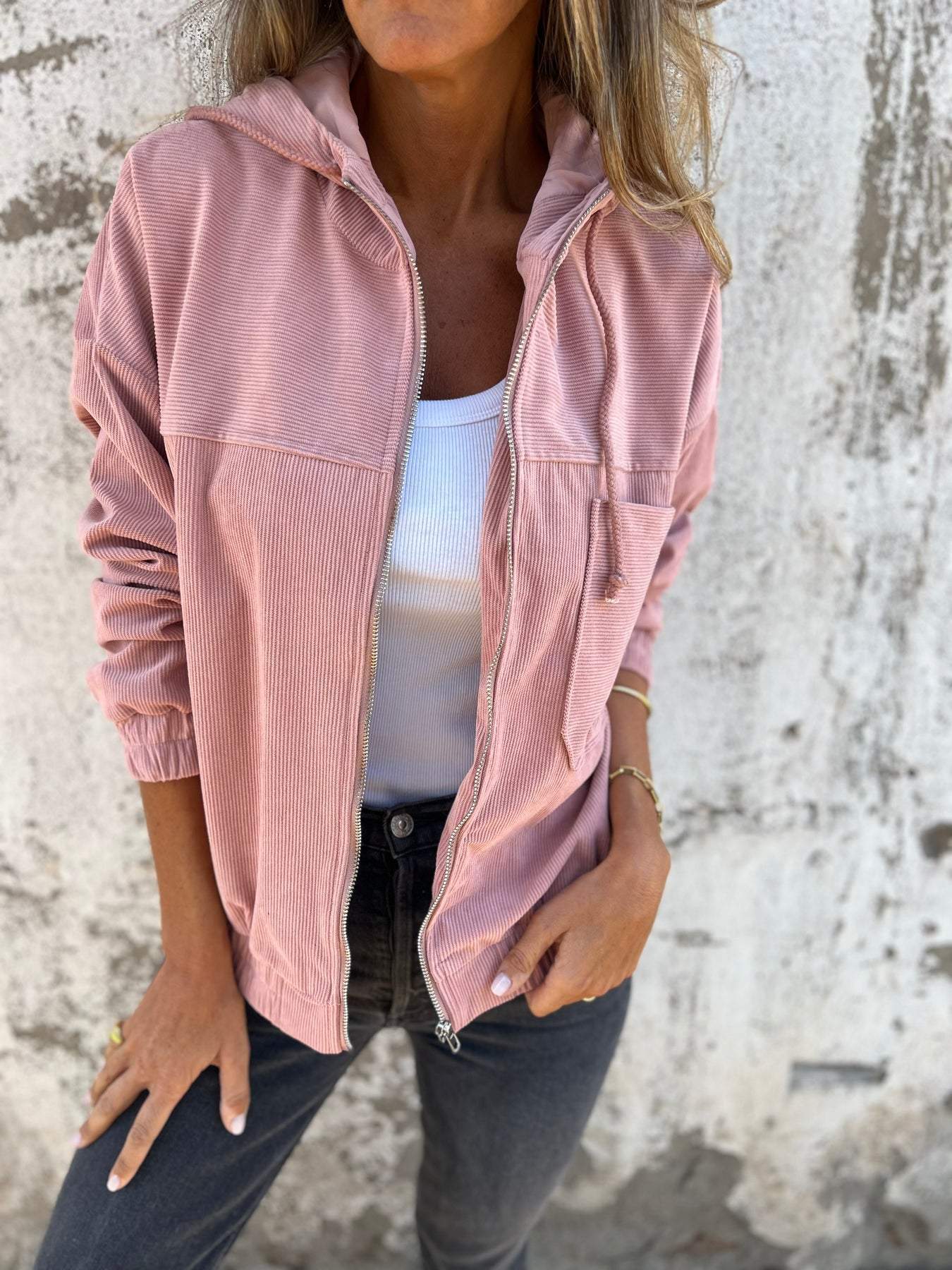 Out-Shine | Stylish Corduroy Jacket with Zipper