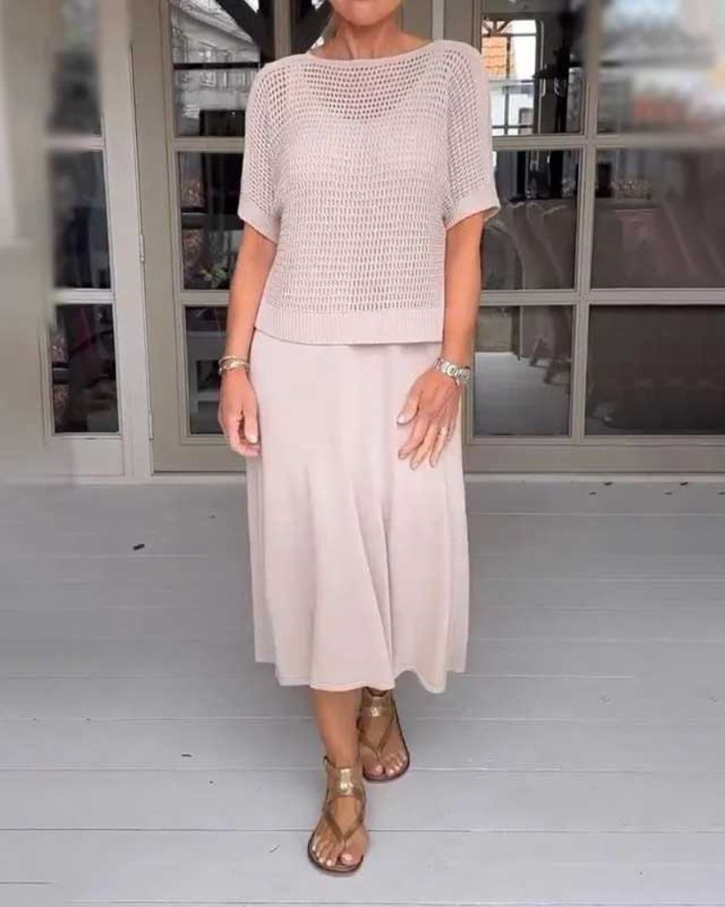 Deslumbra | Elegante conjunto de vestido y camisa 