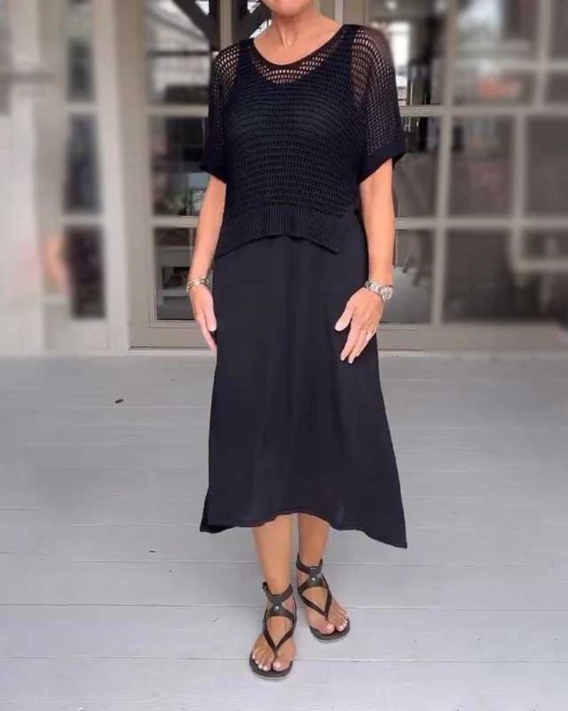 Deslumbra | Elegante conjunto de vestido y camisa 