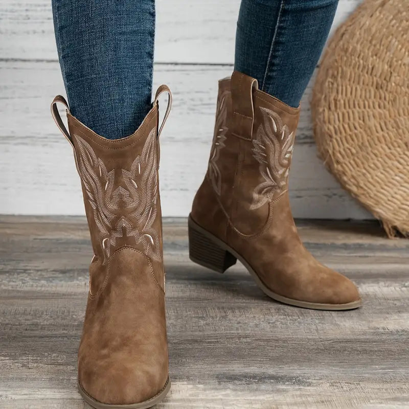 Out-Shine | Stylish Leather Cowboy Women's Boots