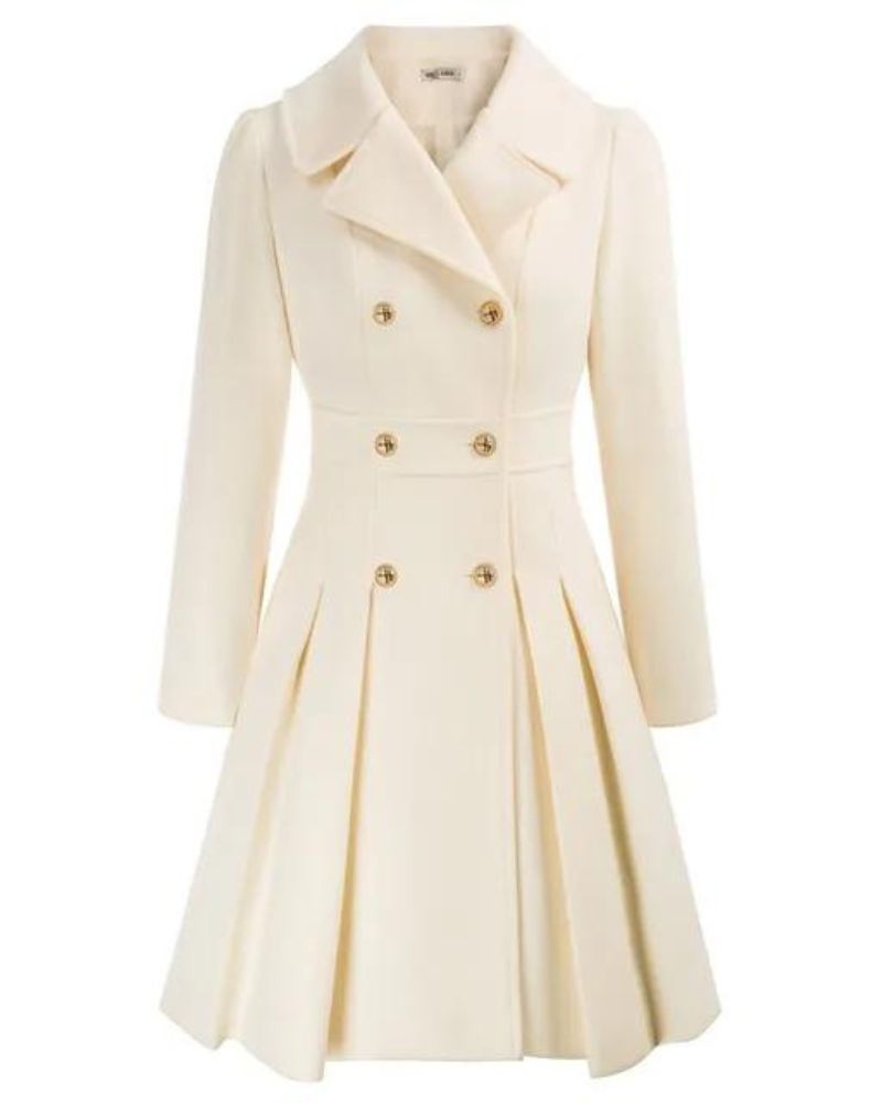 Brillar con estilo | Abrigo de lana plisado 