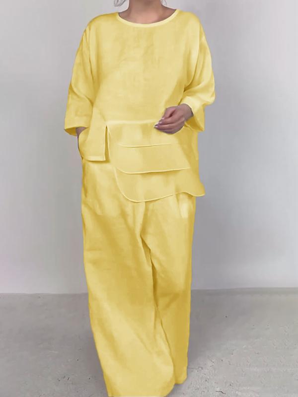 Out-Shine | Women's Plain Satin Three-Pieces Set