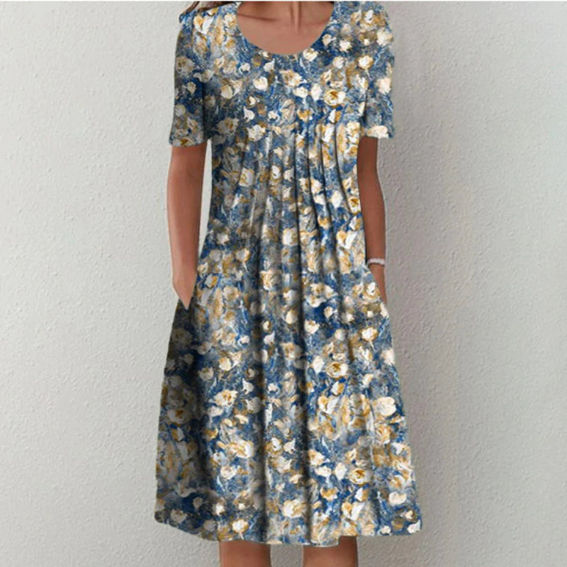 Out-Shine | Women's Mid Classic Floral Dress Comfy