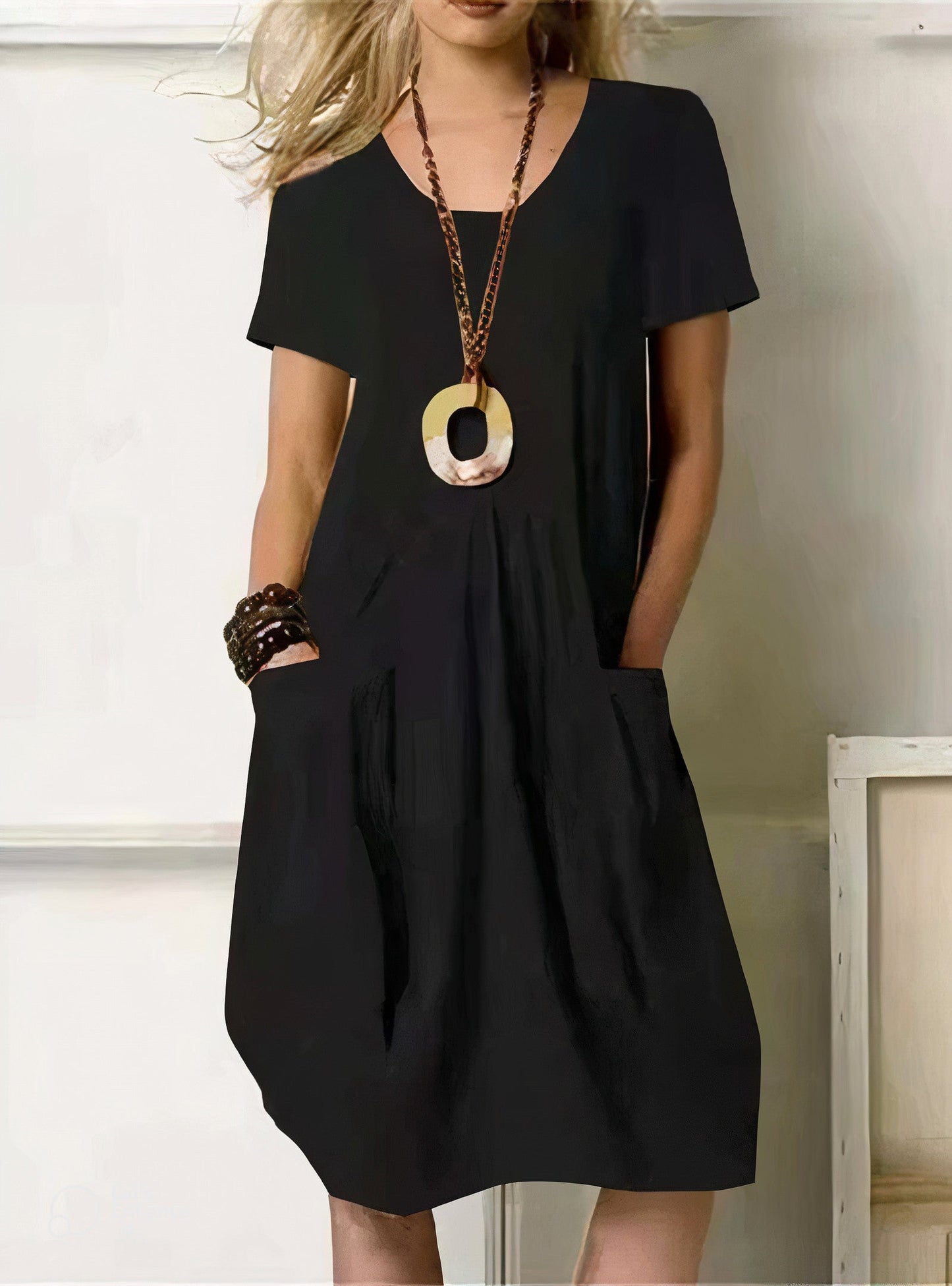 Out-Shine | Belly covering midi dress with pockets