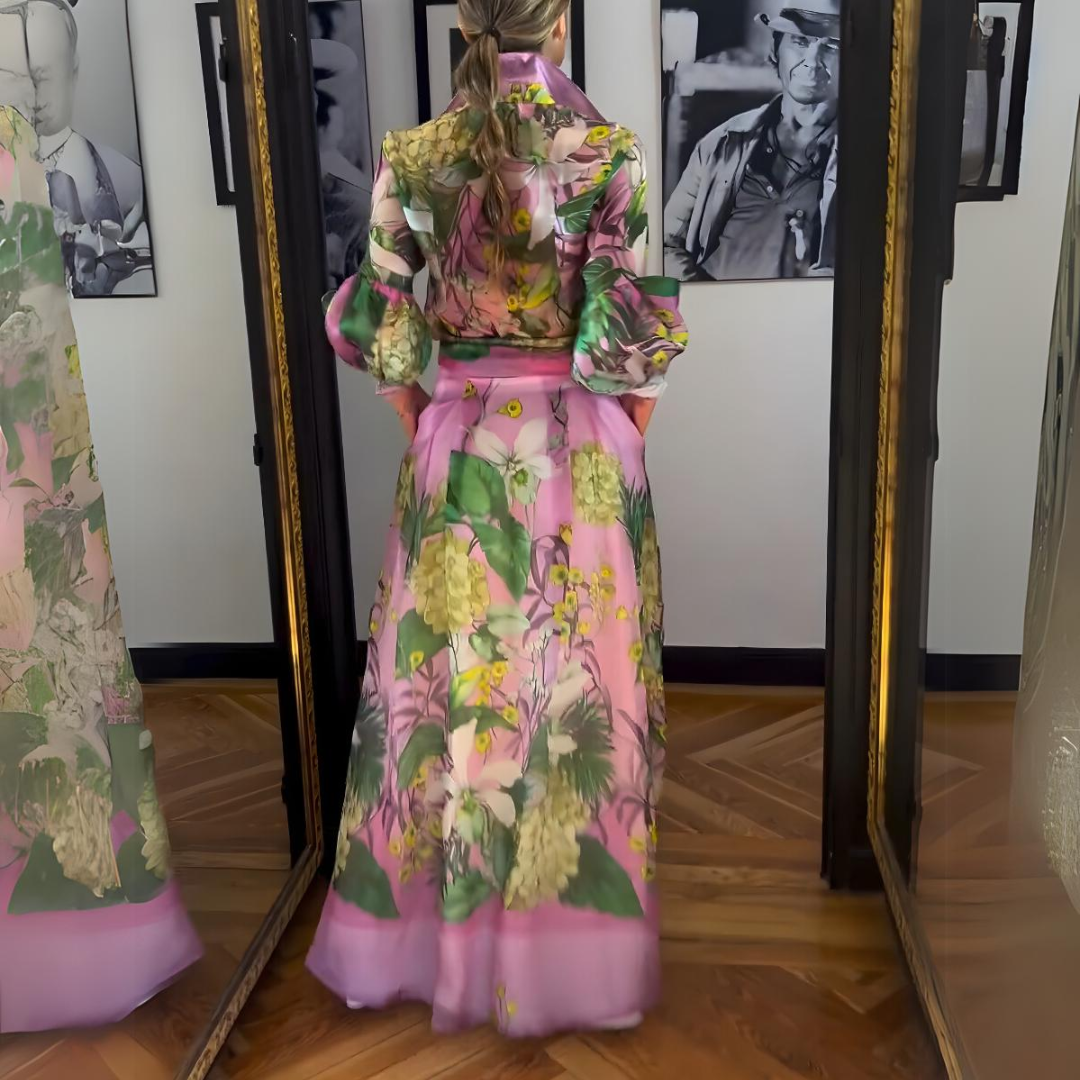 Deslumbra | Vestido largo de satén italiano de lujo