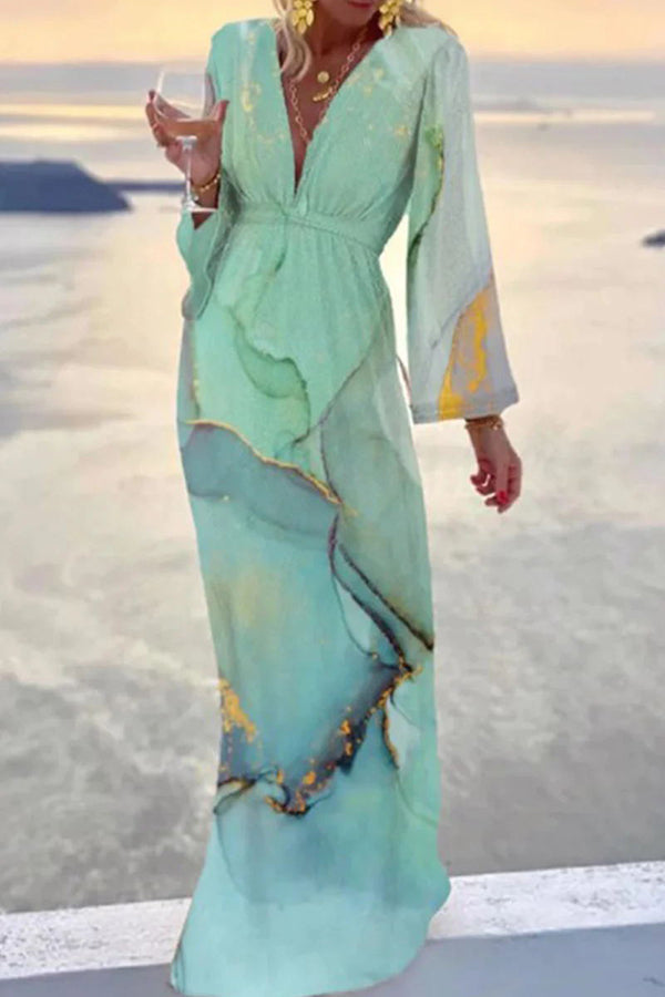 Out-Shine | Her Stories Marble Print Party/Vacation Dress