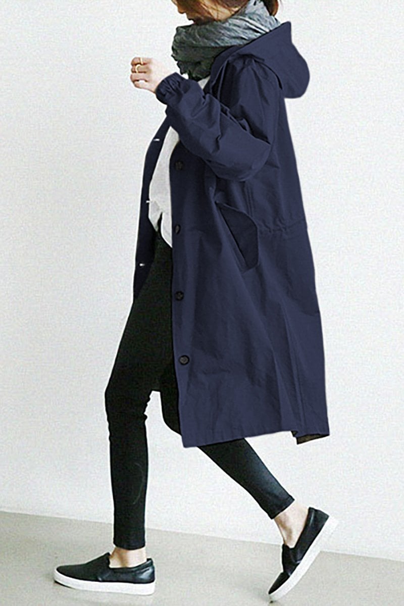 Out-Shine | Waterproof Trench Coat With Hood For Women