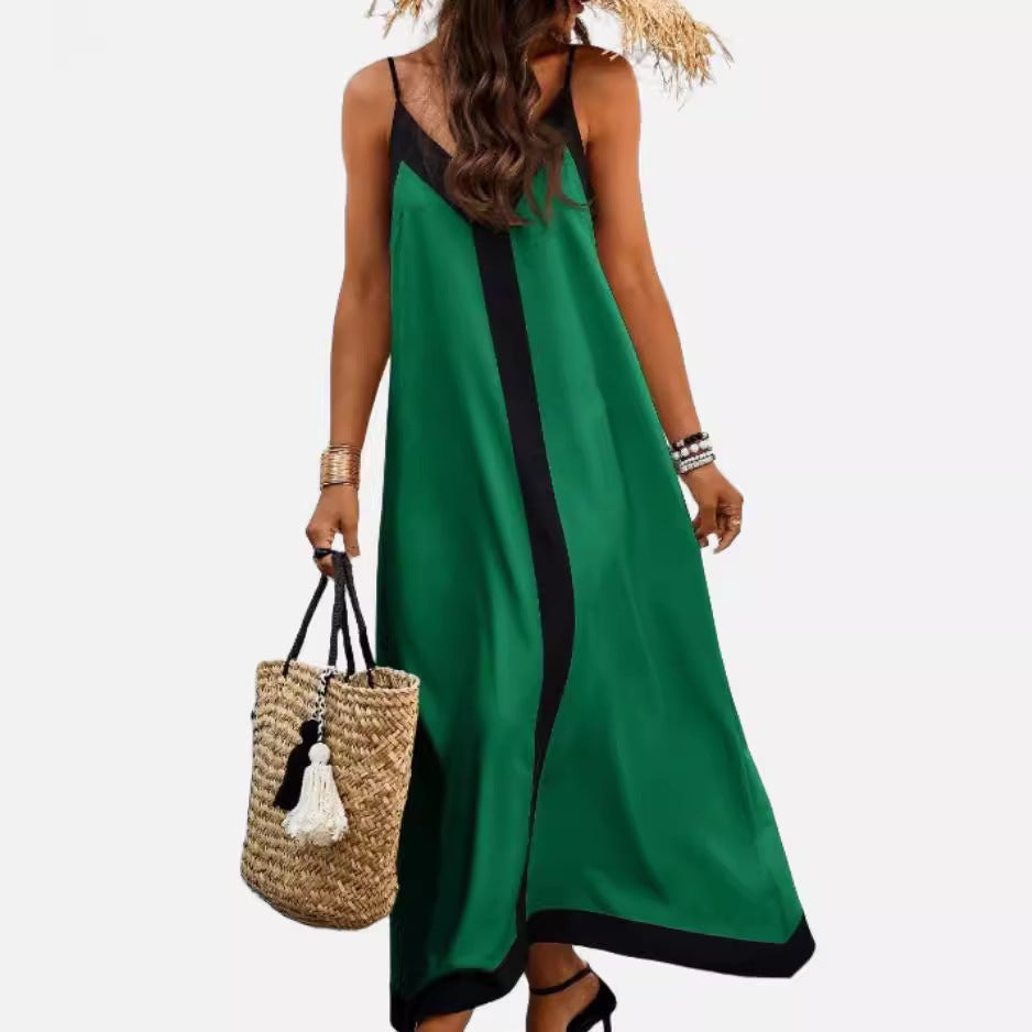 Out-Shine | Minimalist Casual Striped Color Block Dress