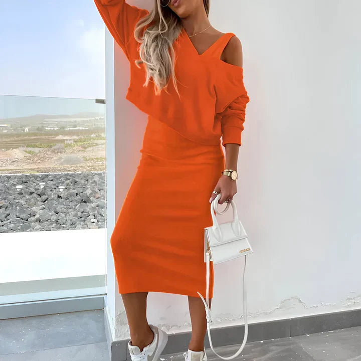 Out-Shine | Long Sleeve Sweatshirt Bodycon Set