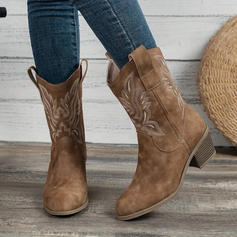 Out-Shine | Stylish Leather Cowboy Women's Boots